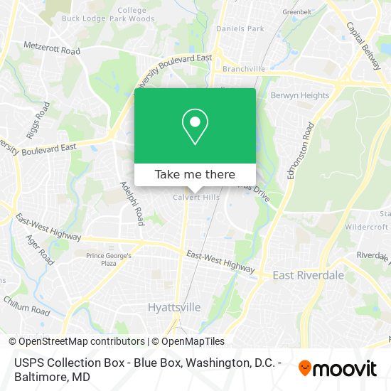 USPS Collection Box - Blue Box map