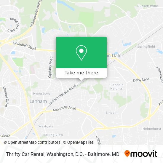 Thrifty Car Rental map