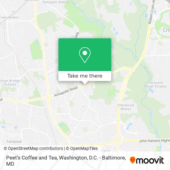 Peet's Coffee and Tea map