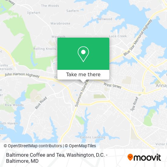 Baltimore Coffee and Tea map