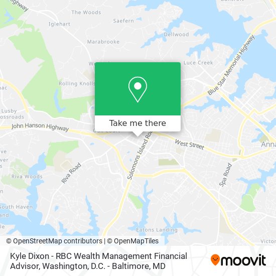 Mapa de Kyle Dixon - RBC Wealth Management Financial Advisor