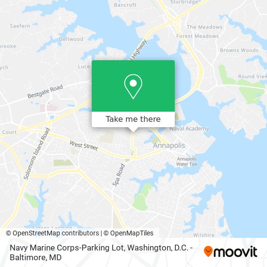 Navy Marine Corps-Parking Lot map