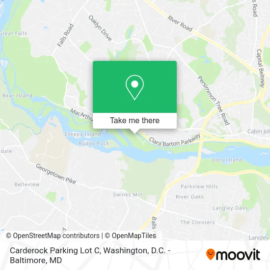 Mapa de Carderock Parking Lot C