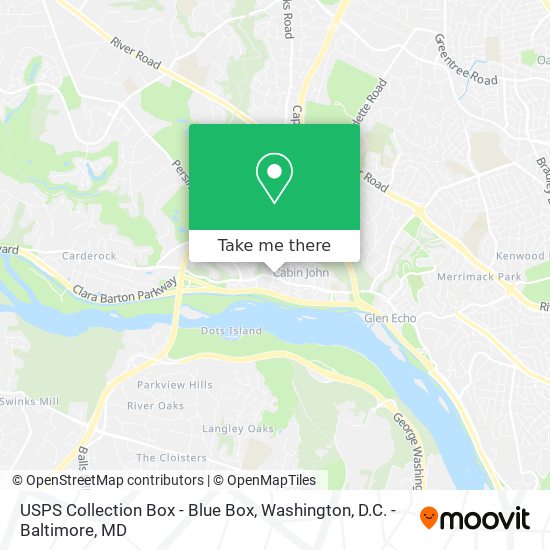 USPS Collection Box - Blue Box map