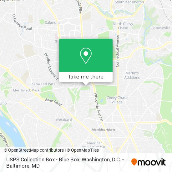 USPS Collection Box - Blue Box map