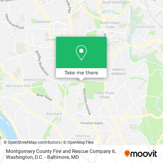 Montgomery County Fire and Rescue Company 6 map