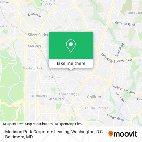 Mapa de Madison Park Corporate Leasing