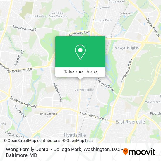 Mapa de Wong Family Dental - College Park