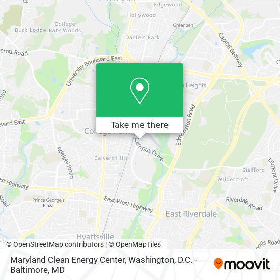 Maryland Clean Energy Center map