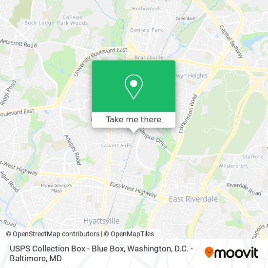 USPS Collection Box - Blue Box map