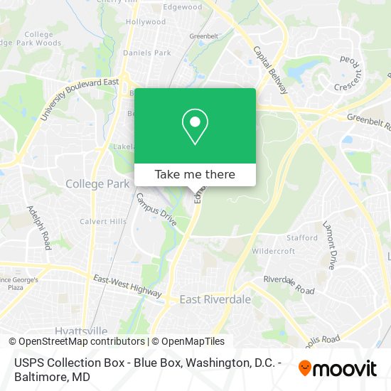 USPS Collection Box - Blue Box map