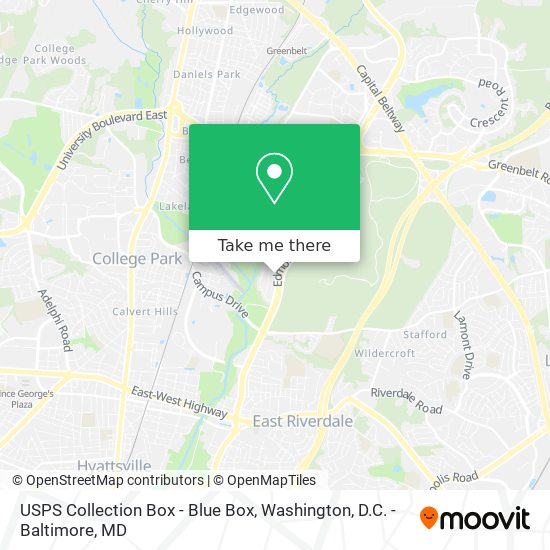 USPS Collection Box - Blue Box map