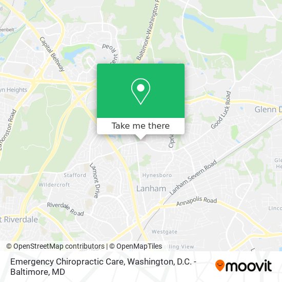 Emergency Chiropractic Care map