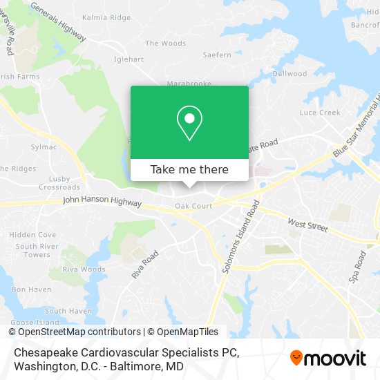 Mapa de Chesapeake Cardiovascular Specialists PC