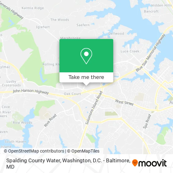 Spalding County Water map