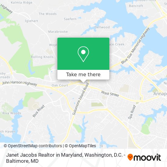 Mapa de Janet Jacobs Realtor in Maryland