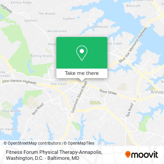 Fitness Forum Physical Therapy-Annapolis map