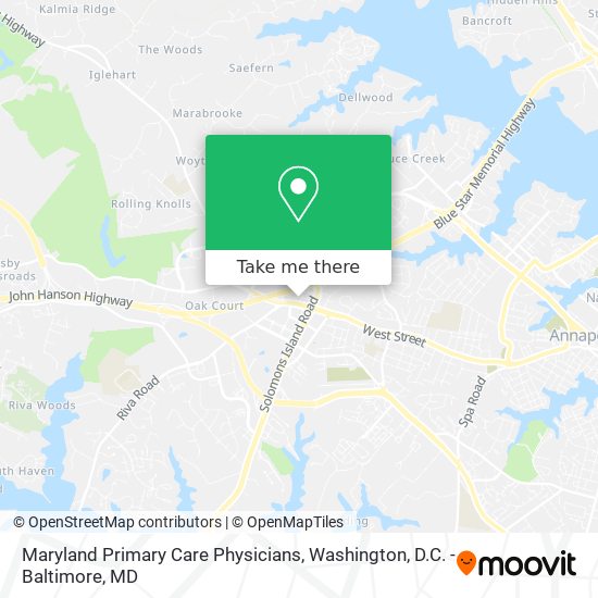Maryland Primary Care Physicians map