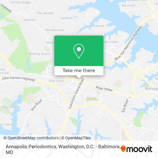 Annapolis Periodontics map