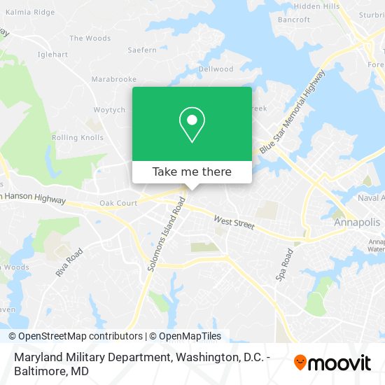Maryland Military Department map