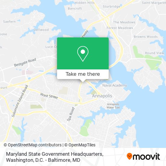Maryland State Government Headquarters map