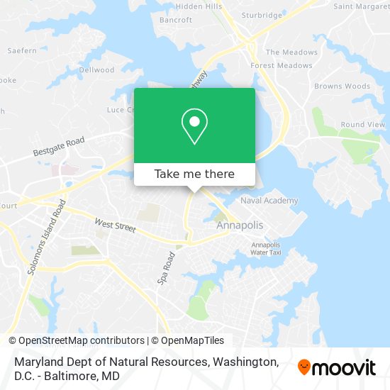 Mapa de Maryland Dept of Natural Resources