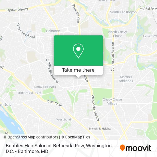 Bubbles Hair Salon at Bethesda Row map