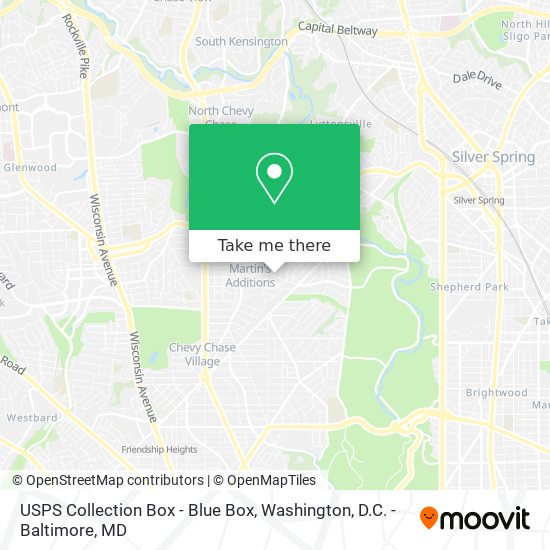 USPS Collection Box - Blue Box map