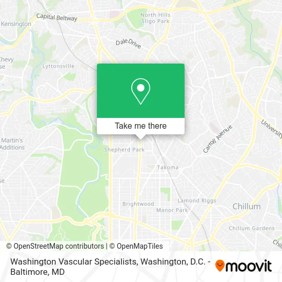 Washington Vascular Specialists map