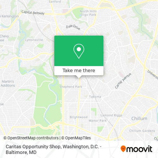 Caritas Opportunity Shop map