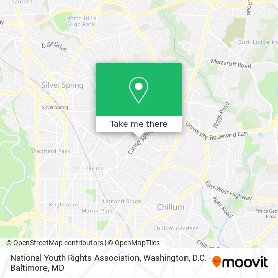 Mapa de National Youth Rights Association