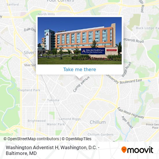 Mapa de Washington Adventist H