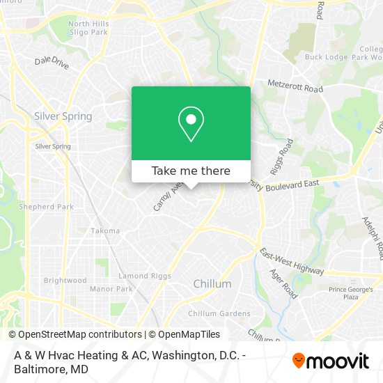 Mapa de A & W Hvac Heating & AC