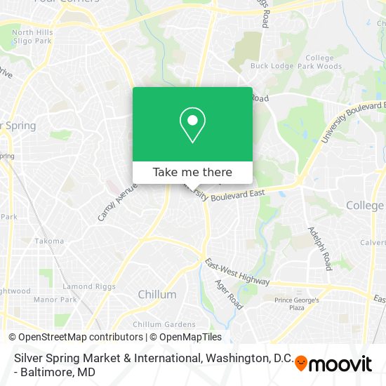 Silver Spring Market & International map