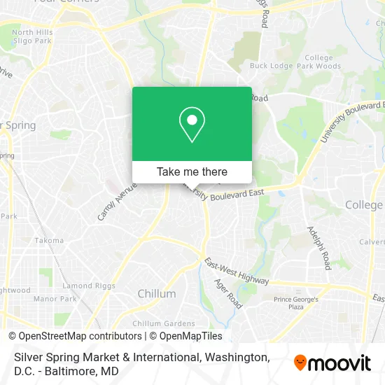 Silver Spring Market & International map