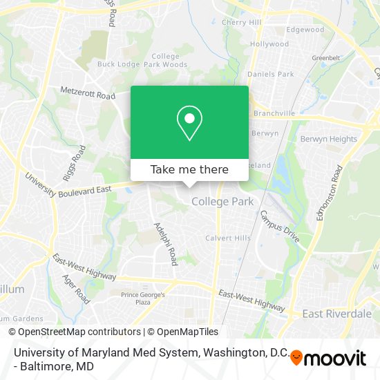 University of Maryland Med System map