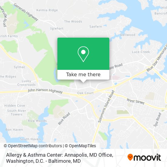 Mapa de Allergy & Asthma Center: Annapolis, MD Office