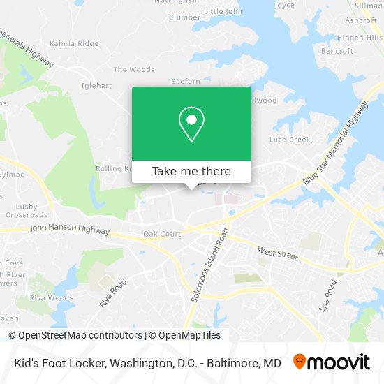 Kid's Foot Locker map