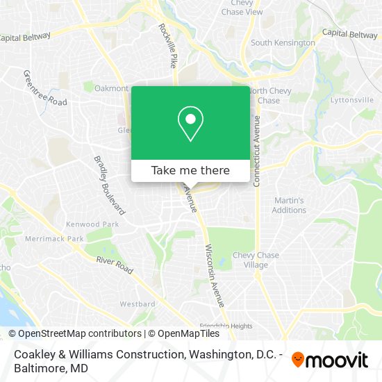 Coakley & Williams Construction map