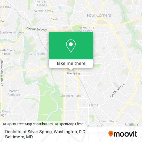 Dentists of Silver Spring map