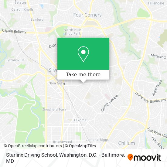 Mapa de Starlinx Driving School