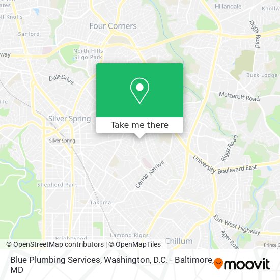 Blue Plumbing Services map