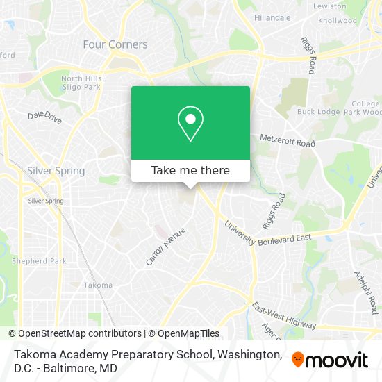 Mapa de Takoma Academy Preparatory School