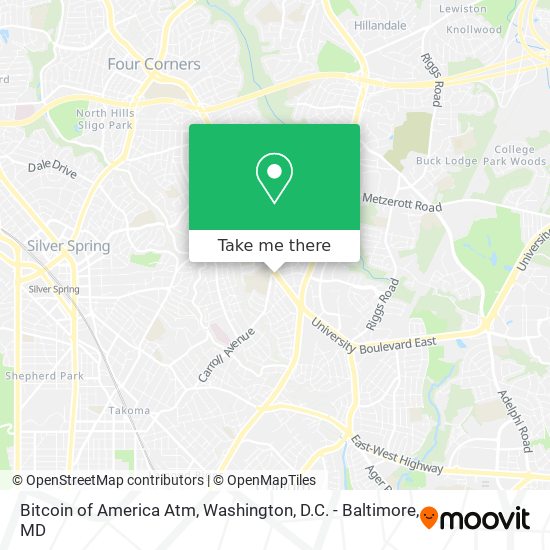 Mapa de Bitcoin of America Atm