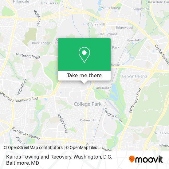 Kairos Towing and Recovery map