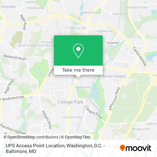 UPS Access Point Location map