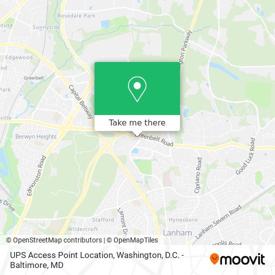 UPS Access Point Location map