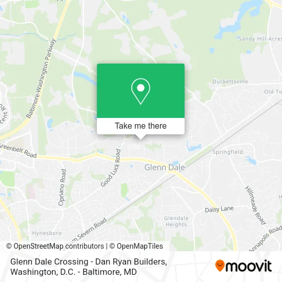 Glenn Dale Crossing - Dan Ryan Builders map