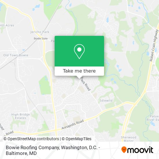 Mapa de Bowie Roofing Company