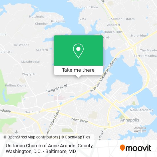 Mapa de Unitarian Church of Anne Arundel County